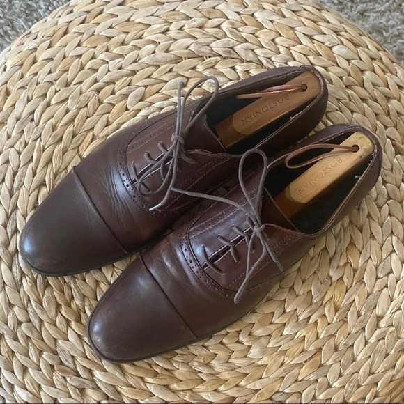 Original Penguin Premium Brown Leather Oxfords - Picture 2 of 8